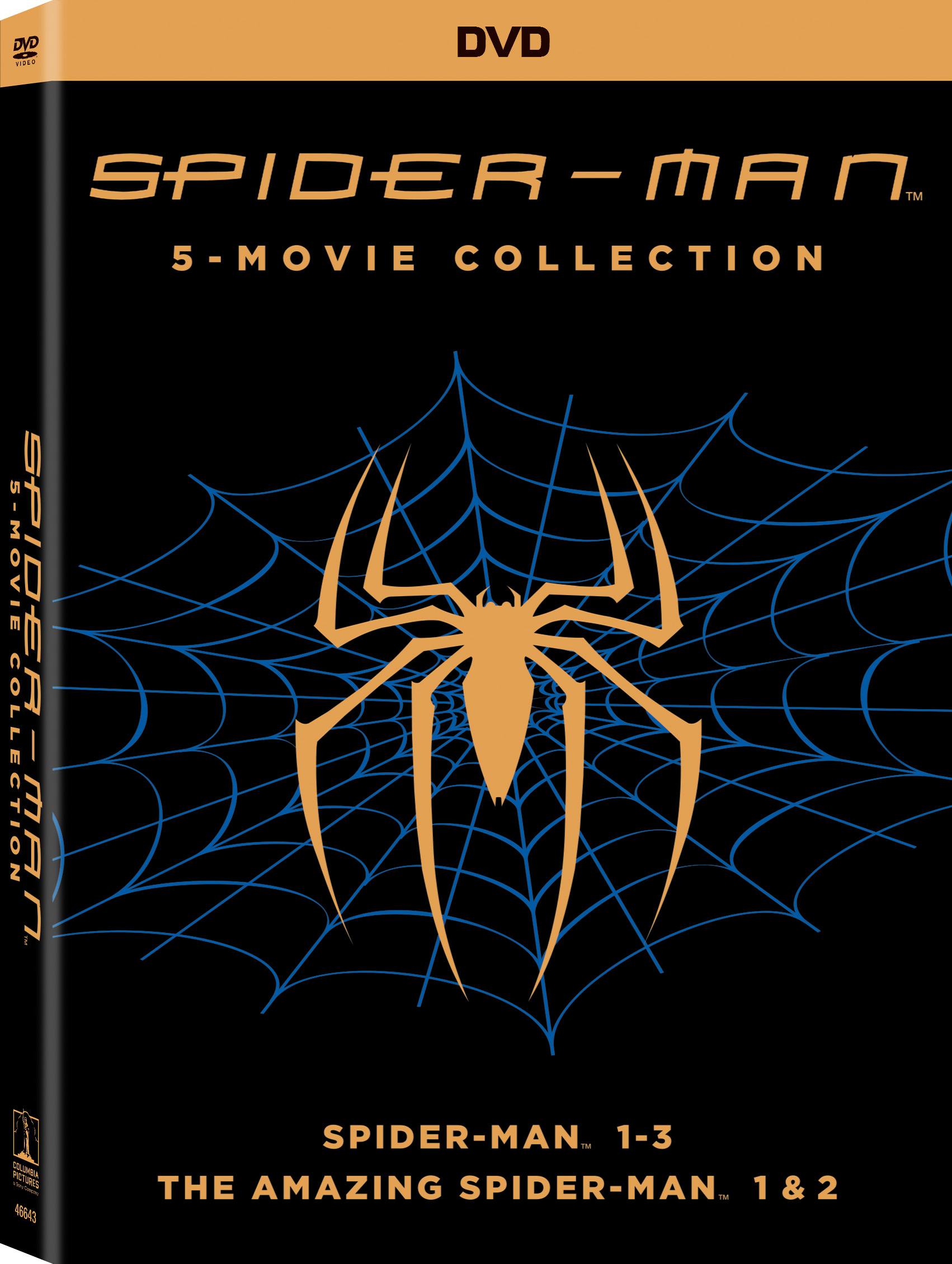 New Spider-Man 5 Film Set: Original Trilogy & Amazing 1-2 with Slipcover  (DVD)